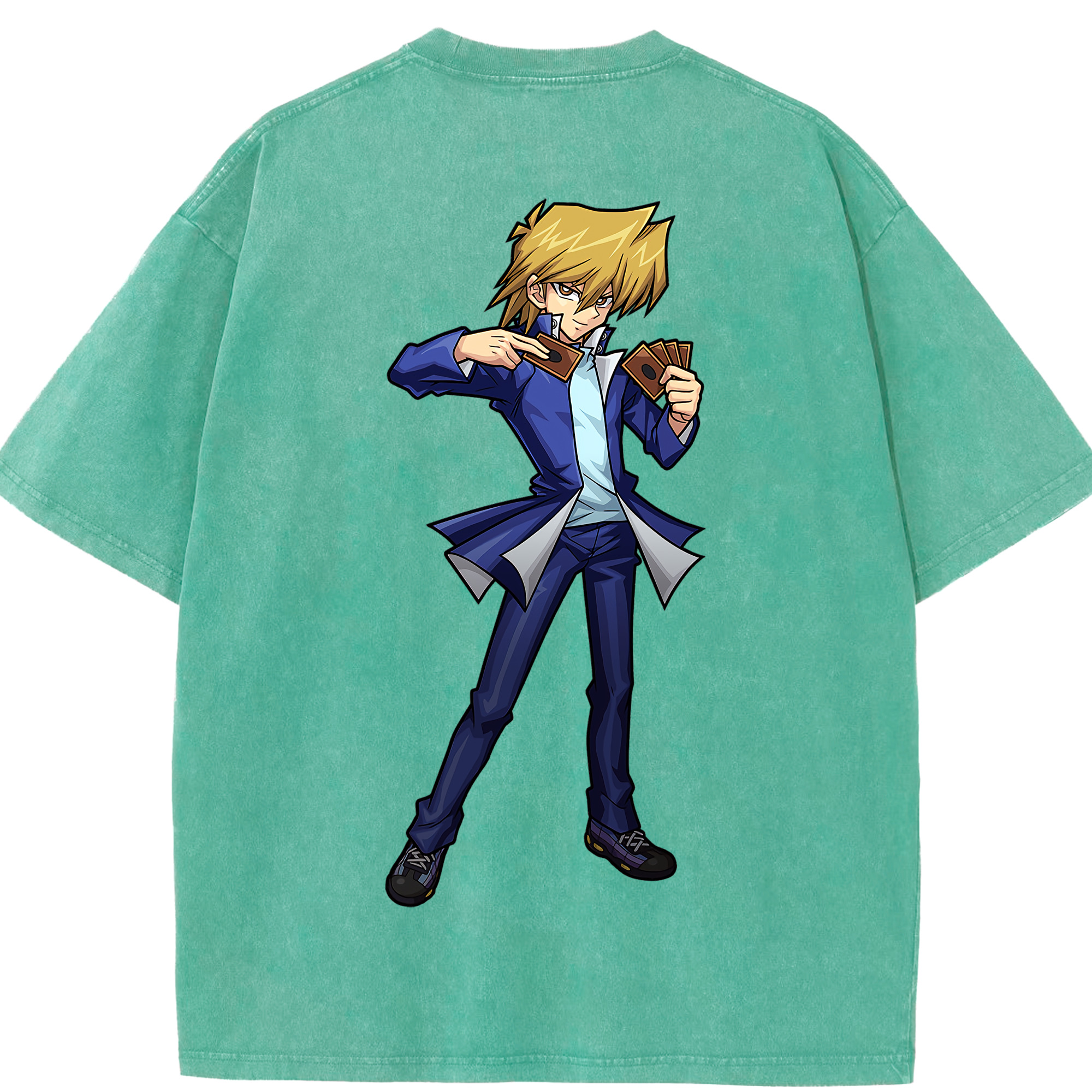 （画像用） 遊☆戯☆王 Yu-Gi-Oh! 綿100% ヴィンテージ風 半袖Tシャツ（背面プリント）